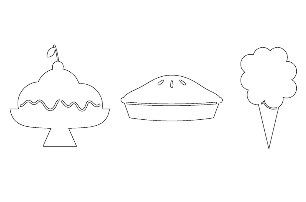 Vectores de postres — vector para corte CNC