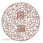 vector descargable para reproducir el diseño de una celosía redonda #1.   Utiliza tu máquina de corte CNC para realizar este proyecto.