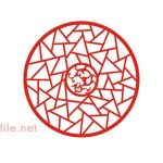 vector descargable para reproducir el diseño de una celosía redonda #3.   Utiliza tu máquina de corte CNC para realizar este proyecto.
