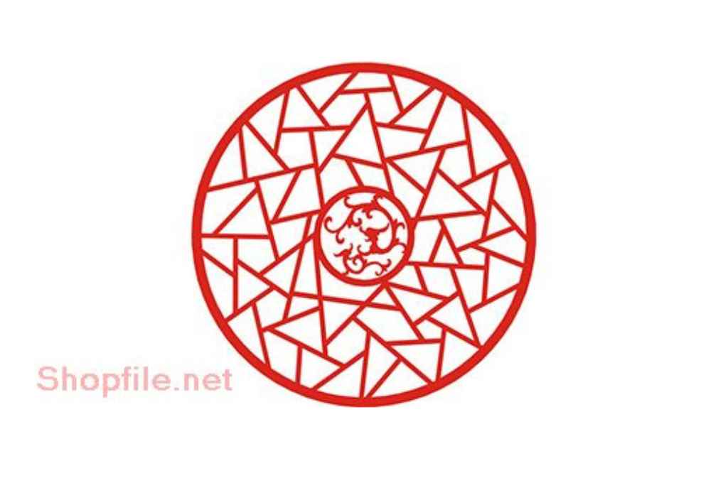 Celosía redonda #3 — vector para corte CNC