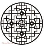 vector descargable para reproducir el diseño de una celosía redonda #7.   Utiliza tu máquina de corte CNC para realizar este proyecto.