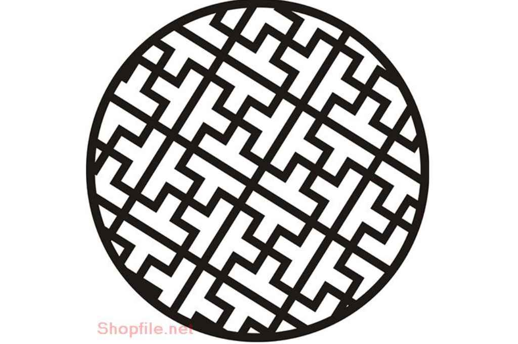 Celosía redonda #9 — vector para corte CNC