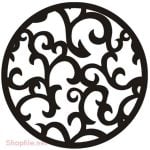vector descargable para reproducir el diseño de una celosía redonda #11.   Utiliza tu máquina de corte CNC para realizar este proyecto.