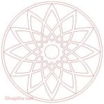 vector descargable para reproducir el diseño de una celosía redonda #22.   Utiliza tu máquina de corte CNC para realizar este proyecto.