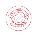 vector descargable para reproducir el diseño de una celosía redonda #24.    Utiliza tu máquina de corte CNC para realizar este proyecto.