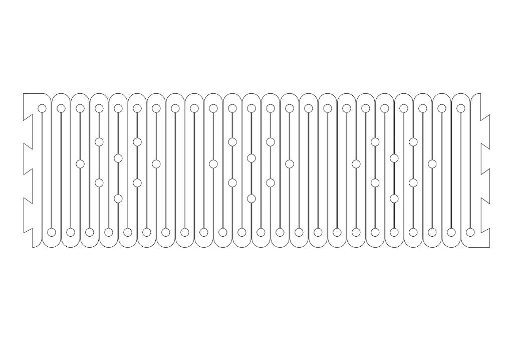 Brazalete flexible 1 — vector para corte CNC