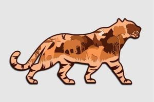 Decoración de pared tigre