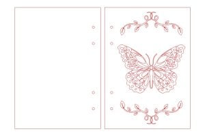 Cubierta de libreta mariposa