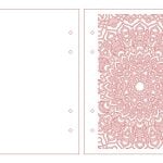 vector descargable para reproducir el diseño de una cubierta de libreta cubierta de mandala grande.
