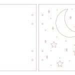 vector descargable para reproducir el diseño de una cubierta de libreta de cielo estrellado.  Utiliza tu máquina de corte CNC