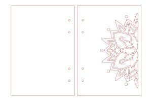 Cubierta de libreta mitad de mandala
