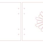 vector descargable para reproducir el diseño de una cubierta de libreta mitad de flor.    Utiliza tu máquina de corte CNC para realizar este proyecto.