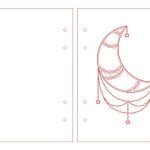 Cubierta de libreta luna - Vector descarganle para corte CNC y grabado laser gratis | Stanser