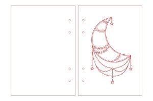 Cubierta de libreta luna