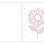 Cubierta de libreta de girasol - Vector descarganle para corte CNC y grabado laser gratis | Stanser
