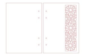 Cubierta de libreta de flores
