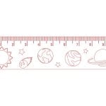 Regla de 10 cm- Planetas - Vector descarganle para corte CNC y grabado laser gratis | Stanser