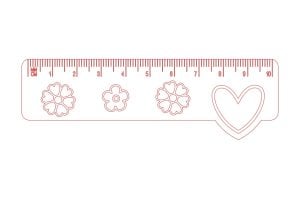 Regla 10cm- corazón