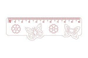 Regla 10 cm- mariposas