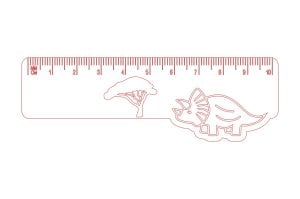 Regla de 10 cm de Triceratops