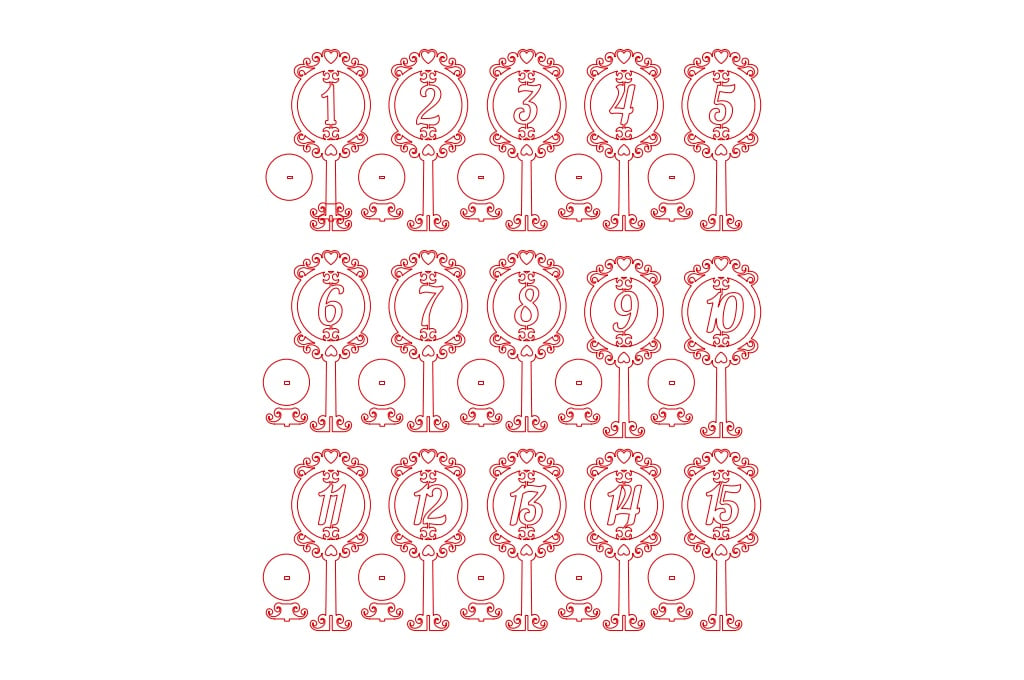 #1 con base — vector para corte CNC