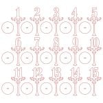 vector descargable para reproducir el diseño de unos números con base #6.   Utiliza tu máquina de corte CNC para realizar este proyecto.
