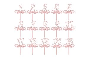 Números para pastel