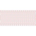 vector descargable para reproducir el diseño de un brazalete flexible 6.    Utiliza tu máquina de corte CNC para realizar este proyecto.