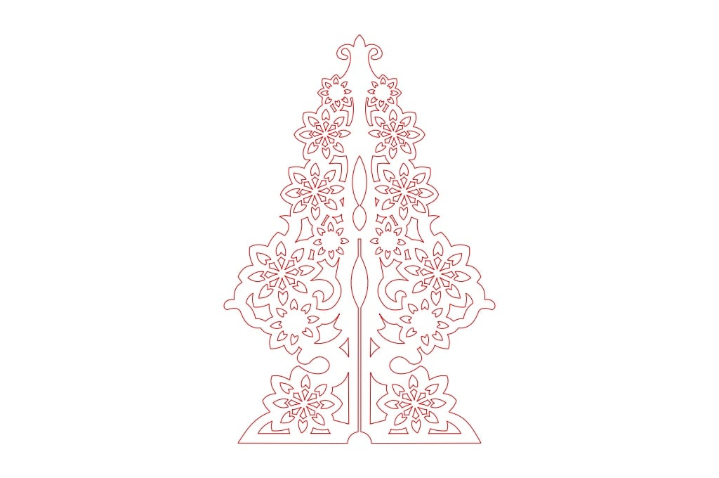 Árbol de Navidad 6 — vector para corte CNC