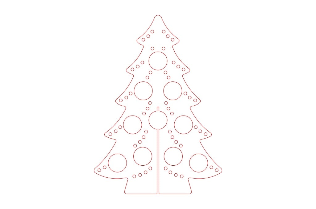 Árbol de Navidad 7 — vector para corte CNC