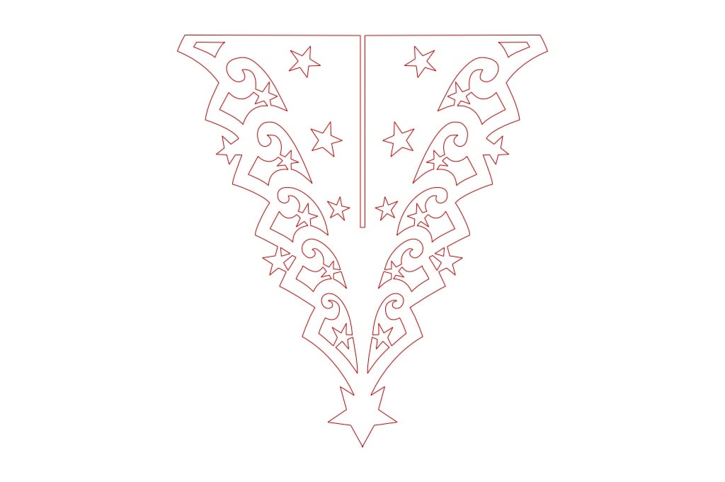 Árbol de navidad 9 — vector para corte CNC