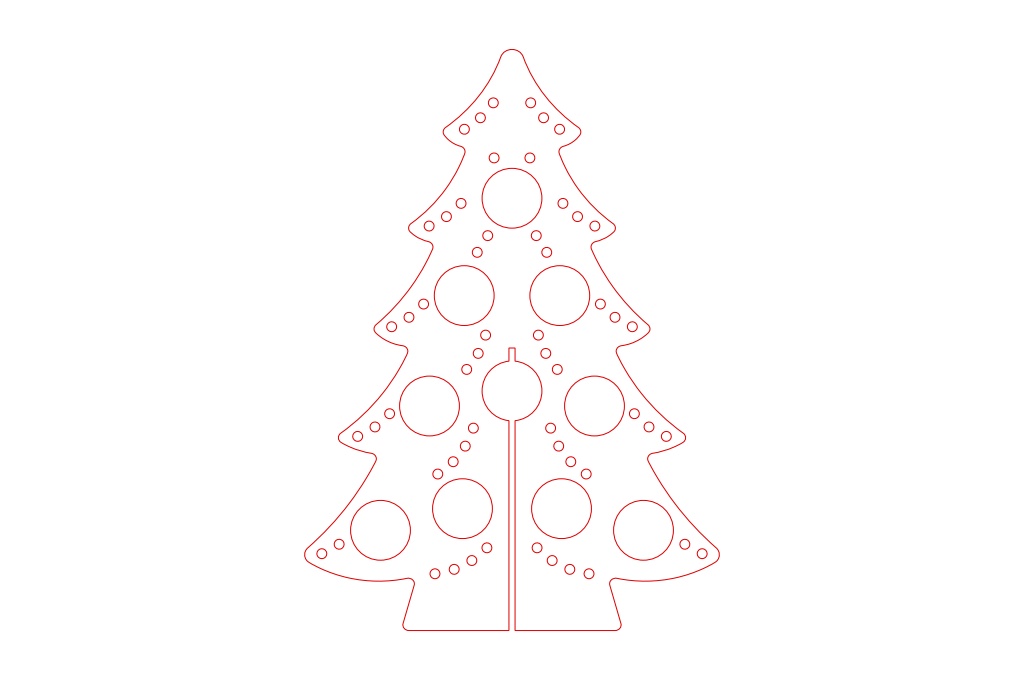 Árbol de navidad 10 — vector para corte CNC