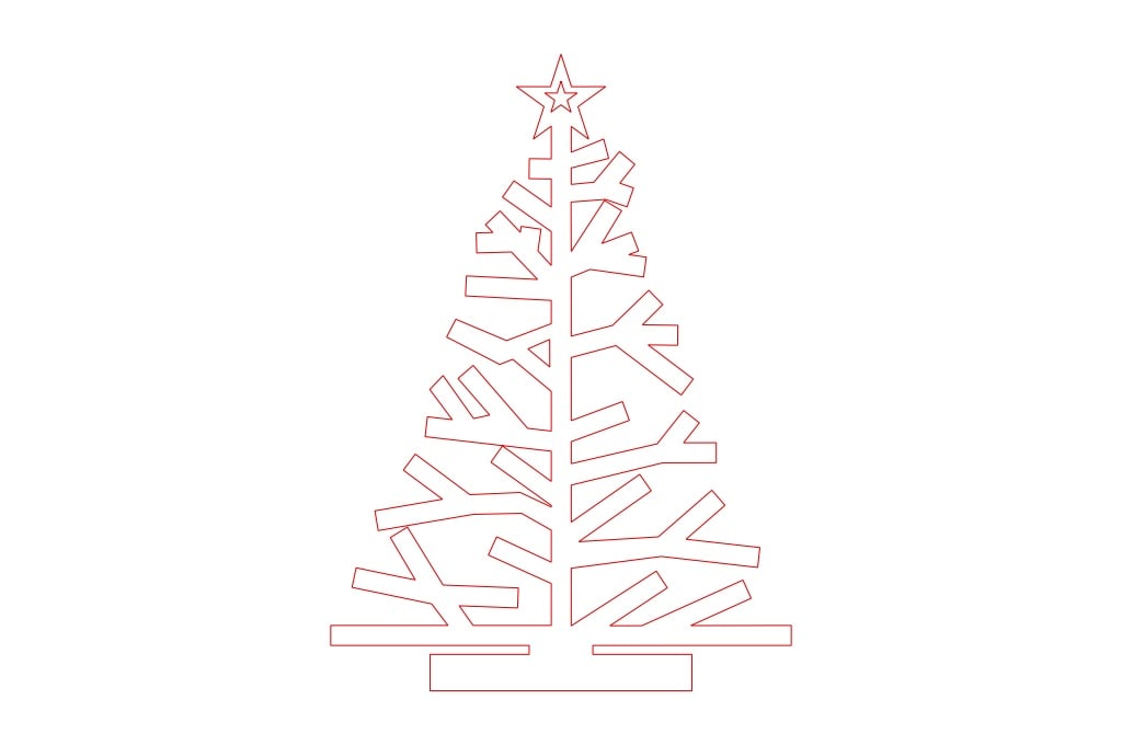 Árbol de Navidad 11 — vector para corte CNC