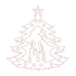 vector descargable para reproducir el diseño de un árbol de Navidad con velas.    Utiliza tu máquina de corte CNC para realizar este proyecto.