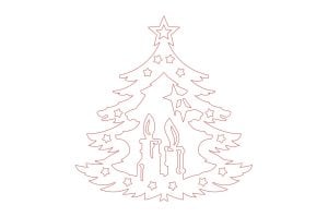 Árbol de Navidad con velas