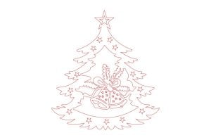 Árbol de navidad con lazo