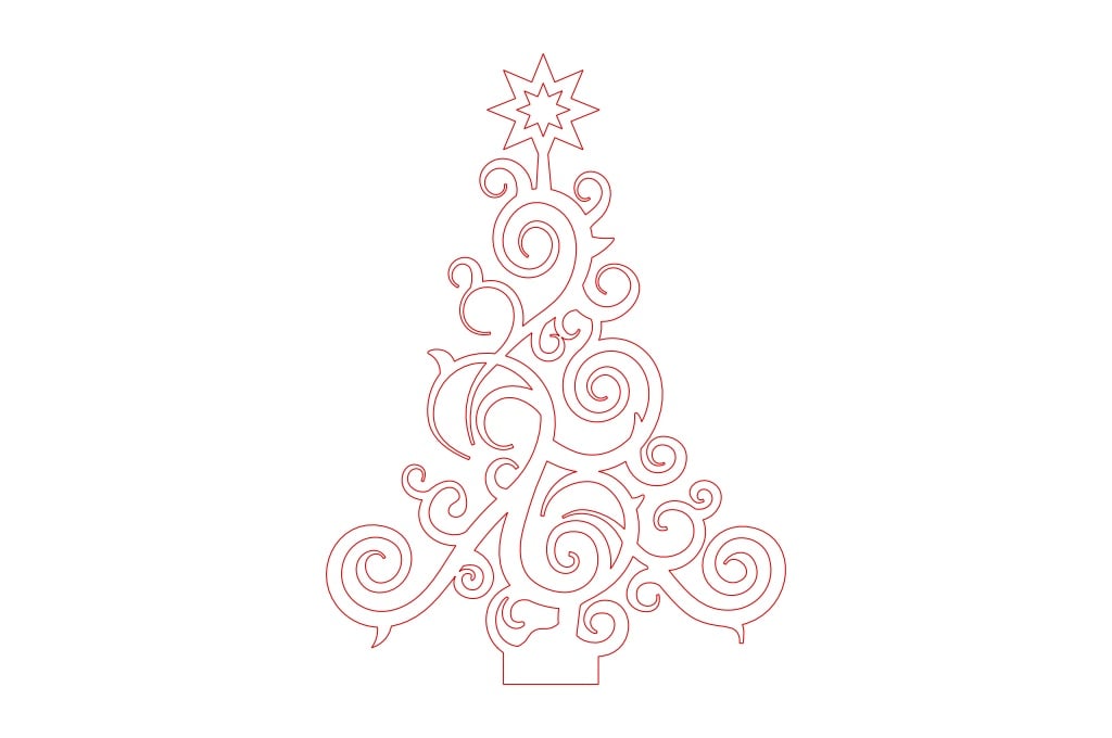 Árbol de espiral — vector para corte CNC