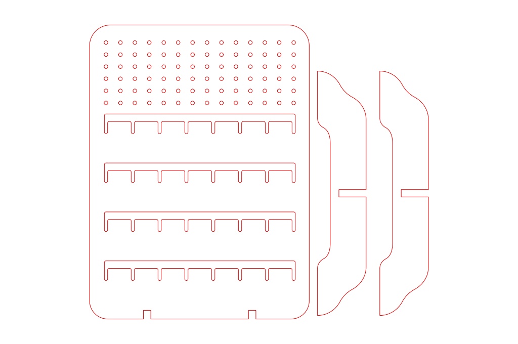 Organizador de joyería — vector para corte CNC