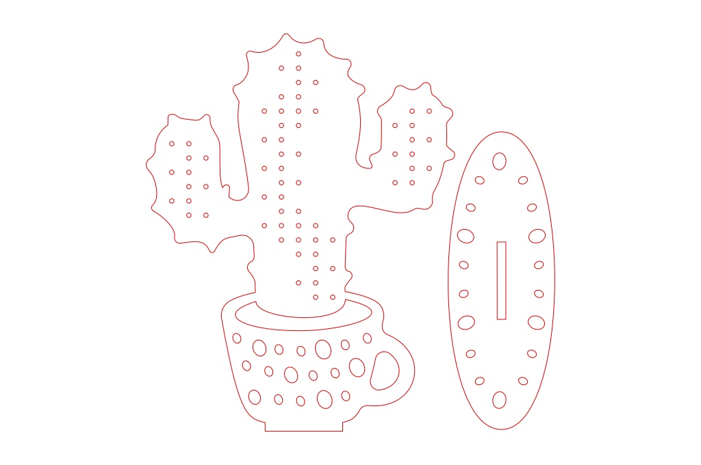 Cactus — vector para corte CNC