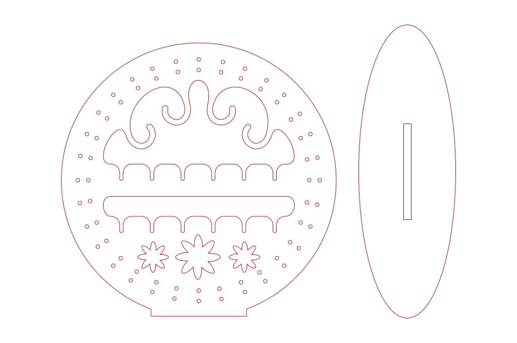 Organizador de joyería floral — vector para corte CNC