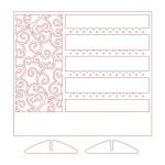 vector descargable para reproducir el diseño de un organizador de joyería en espiral.   Utiliza tu máquina de corte CNC