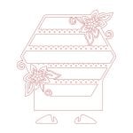 vector descargable para reproducir el diseño de un organizador hexagonal de joyería.  Utiliza tu máquina de corte CNC