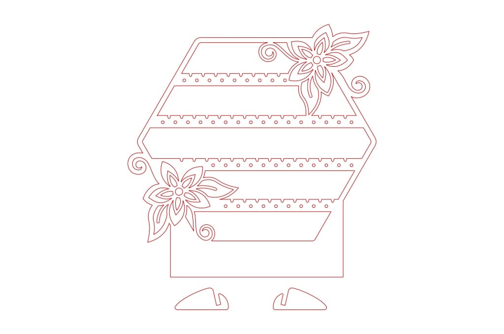 Organizador hexagonal de joyería — vector para corte CNC
