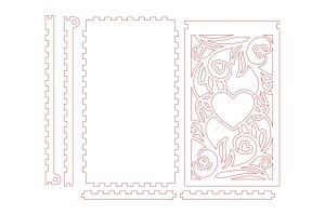 Caja para billetes en forma de corazón