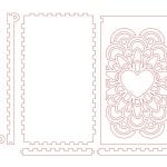 vector descargable para reproducir el diseño de una caja en forma de mandala de corazón.   Utiliza tu máquina de corte CNC