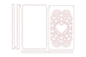 Caja mandala de corazón