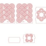vector descargable para reproducir el diseño de una base para tarjetas de presentación con círculos.    Utiliza tu máquina de corte CNC