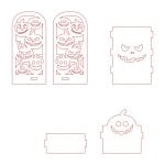 Base tarjetas de presentación Halloween - Vector descarganle para corte CNC y grabado laser gratis | Stanser