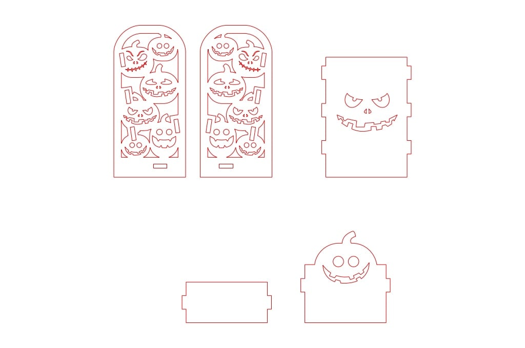Base tarjetas de presentación Halloween — vector para corte CNC